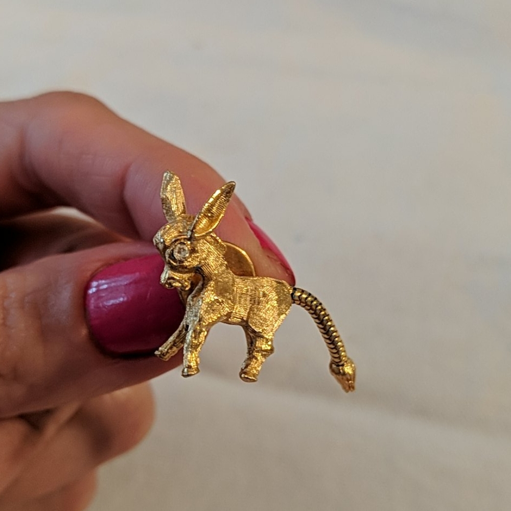 Vintage Gold Donkey Pin / Brooch
